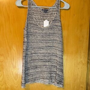 Vince Black and White Knit Tank Top